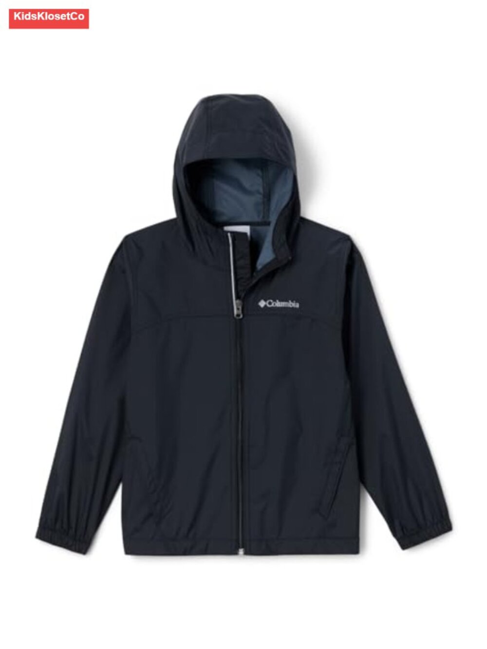 Youth Waterproof Nylon Rain Jacket with Hood - Picture 1 of 6